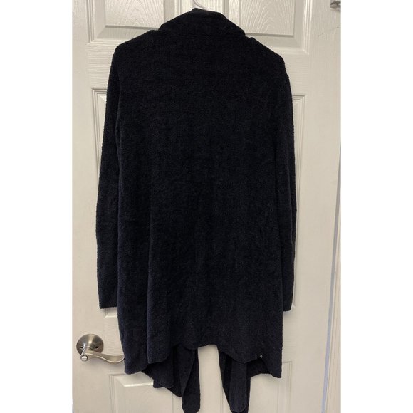 Barefoot Dreams CozyChic Lite®  Wrap Black Long Drape Soft Cardigan L/XL - Picture 3 of 4